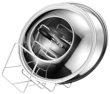 OFFSCH Glasabdeckung Für Kochtopf Mit Fenster Edelstahlgriff Anti-öl-spritzschutz Dampfabdeckung Zum Garen Küchenhelfer Zum Kochen