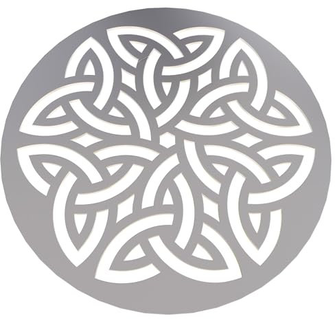 Celtic Knot G0274 Round Replacement Grill Grate for kettle grills from Weber, Napoleon, Rösle Carbon Steel / 55 cm for 57cm grill