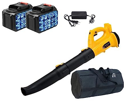 Soffiatore Radiale, Velocità 320 CFM Aeratore senza fili industriale ， Spazzatrice for foglie di neve Attrezzi for parti da giardino ， Polvere for la cura del prato for batteria da 21 V(6.0-2 batterie