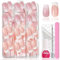 Falsche Nägel Tips Set - 288 Stück Weiß Französisch Falsche Nägel Zum Aufkleben - Weiß Rosa Gradient Design Künstliche Nägel Ballerina Nail Art Manicure Fake Nails für Damen und Frauen (Weiße Ombre)