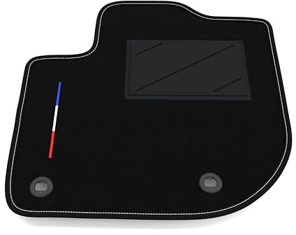 Automatte nur auf der Fahrerseite, 1 Stück, kompatibel mit Honda Jazz Hybrid 2020-2025 | 1 maßgeschneiderter Teppich, Frankreich-Flagge