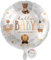 balloa Folienballon zur Geburt, Helium-Ballon für das Baby, Geschenk zur Geburt, niedliches Design mit Tieren, 33cm