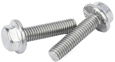 1/10 pz 304 In Acciaio Inox GB5789 Testa Esagonale Con Flangia Seghettata Vite M5 M6 M8 M10 M12 Rondella Esagonale bullone a testa(10mm,M8 (2pcs))