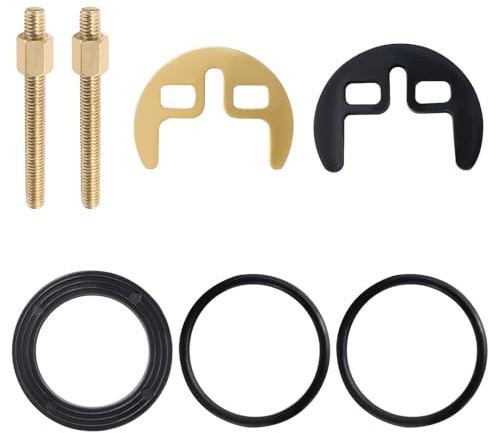 Lyeteung M6 Kit de Fixation Mitigeur Monobloc, Fixation Robinet Double Trou, pour Cuisine Salle de Bain Buanderie, Or