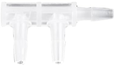 Osmond 30 Pcs F-Type Three Way Connector PP Side 2.4mm Water Pipe Joint Aquarium Fish Tank Hose Pagoda Water Separator