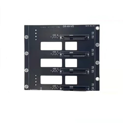 PPcdfre 6Gbps SSD HDD SATA5.1 Hard Disk Drive Backplane Nas Storage Card Server Expansion Board SATA to 4-Disks Adapter 2 X 4D