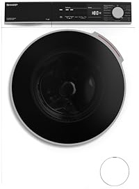 Sharp ES-WNDB914CWNA/D-DE Waschtrockner Frontlader, 9 kg Waschen, 6 kg Trocknen, 1400 U/min, Energieeffizienzklasse A, Inverter Motor, AquaStop, Weiß