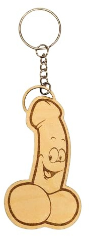 Porte clé en forme de sexe d'homme souriant - cadeau humour - idéal pour enterrement de vie de garcon ou de jeune fille - soirée entre amis
