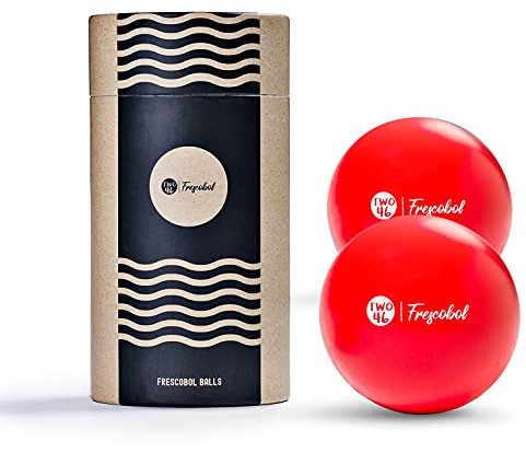 two46 Frescobol Softball - Perfekt für Anfänger & Neueinsteiger - Auch für Beachball, Beachtennis & Matkot geeignet (Rot (2X))