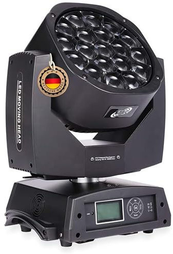ETEC Professional LED Big Eye Moving Head 19x15 Watt RGBW Beam Rotation Zoom DMX Bühnenbeleuchtung Lichteffekt Discothek Club DJ Party