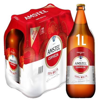 Amstel Cerveza, 6 x 1L