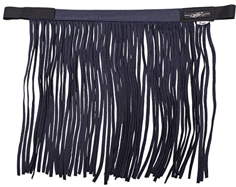 QHP Fliegenfransen mit Klettverschluss Fliegenschutz Kollektion Sommer (Pony, Blau)