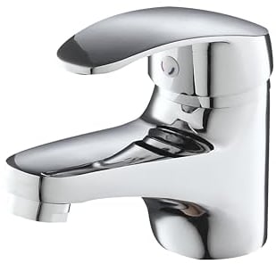 Eridanus Einhebel,verchromter Waschtischmischer aus hochwertiger Zinklegierung mit Keramikpatrone,inkl. Verbindungsschläuche,einfache Installation und lange Lebensdauer 2 b