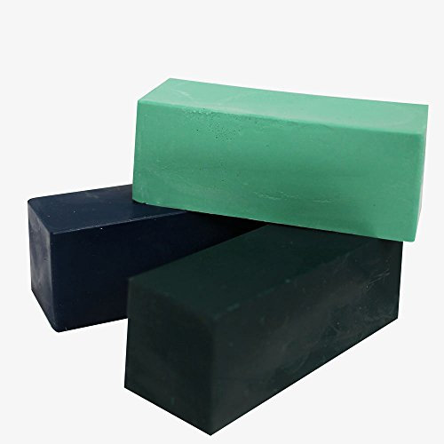 Künstlerwachsfarben für Encaustic Malerei Farbsortiment Nr. 12, 3 Stück große Blöcke: aquamint, türkis, blaugrün