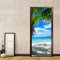 YFXGSTLI Creativo Adesivo Porta 3D Fai da Te Adesivo per Porta PVC Decorazioni per La Casa Decalcomanie in Autoadesivo Spiaggia al Mare Fotografia Foto Carta da Parati Porta Murale 77X200Cm