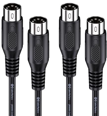 Cable Matters 2-Pack 5 Pin DIN MIDI Cable, 5 Pin MIDI Cable - 3m