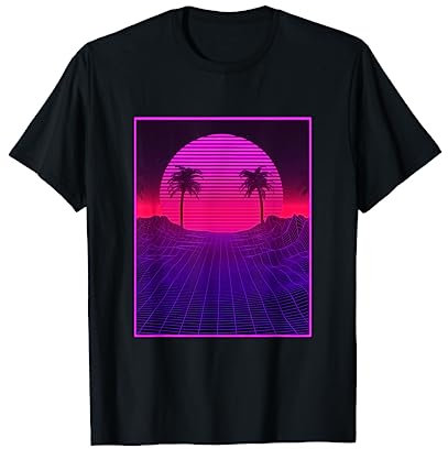 Vaporwave Paradise Ästhetische Retrowave Palme T-Shirt