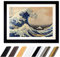 Bild mit Rahmen - Katsushika Hokusai Die große Welle vor Kanagawa 60x40 cm ca. A2 - Gerahmter Kunstdruck inkl. Galerie Passepartout Alte Meister - Rahmen schwarz