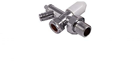 COMAP 02006 15mm Chrome Drain Off Angled Radiator Valve - Plumbing Fitting