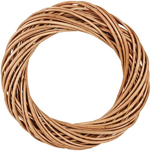holzalbum Weidenkranz Ø 25 cm Natur unbehandelte Weide Rattan Fensterkranz Tischkranz
