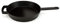 HearthStone Cookware - Sartén Diamond de Hierro Fundido Esmaltado, Negro Satinado, 24 cm. Para Todas las Superficies, incluyendo Inducción y Horno.