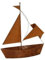 PFLANZSCHALE Schiff Segelschiff PFLANZTOPF ROST GARTENDEKO TEICH Garten Metall