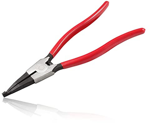 LEONTOOL 11-Inch Lock Ring Pliers - Flat Snap Circlip Pliers With Reverse Angle Tip for Retaining Rings - Opening and Spreader for Transmission Transfer Cases
