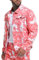 RANMCC Veste en jean pour homme Coupe ajustée, rose, Small