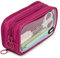 ZIPIT Half & Half Federmäppchen für Damen | Großes Mäppchen für Schule und Büro | Etui, Kosmetiktasche mit Organizer | Federmappe Rosa
