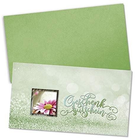 GESCHENKGUTSCHEINcom by POS-HAUER. Gutschein-Set. 25x Gutschein + Kuvert. Für Fußpflege Fußpflegepraxis. Fußpflegegutschein, blanko zum selber Ausfüllen.