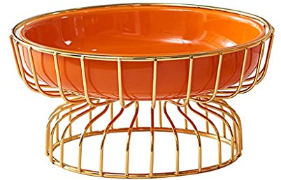 GmlDsg Frutero Fruteros Casa Naranja cerámica Fruta Bandeja Moderna Sala de Estar Mesa de café decoración de hogar Adornos Caramelo Bocadillo Almacenamiento Bandeja Cesta de Frutas Soporte de Frutas