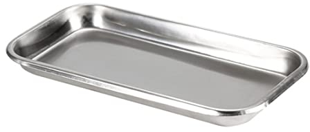 1 pc Bandeja de instrumentos, Bandeja rectangular de acero inoxidable, Bandeja de taller Bandeja de laboratorio - 22,5 x 11,7 x 2 cm
