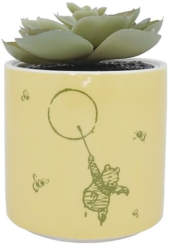 Winnie the Pooh Half Moon Bay Indoor-Blumentopf Disney Keramik Pflanztopf & Zimmerpflanztöpfe | Töpfe für Pflanzen im Inneren | Zimmertöpfe für Pflanzen | Dekorative Pflanztöpfe für den Innenbereich |