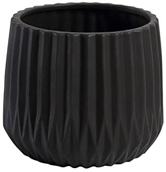Macetas para plantas Maceta de cerámica negra/blanca, maceta de estilo minimalista moderno, contenedor de flores duradero, contenedor de flores for plantas pequeñas Maceta ( Color : Negro , Size : S )