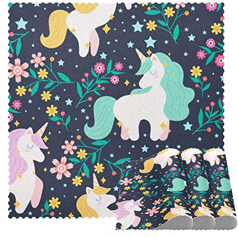 Tovagliette quadrate per tavolo da pranzo Set piatto unicorno