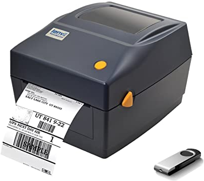 LENVII LV-480 verdrahteter thermischer Etikettendrucker USB thermischer Versand Barcode-Drucker, 4×6 Etikettendrucker kompatibel mit Win-Mac für Versand von Paketen, Etsy, Amazon, FedEx, UPS, Shopify