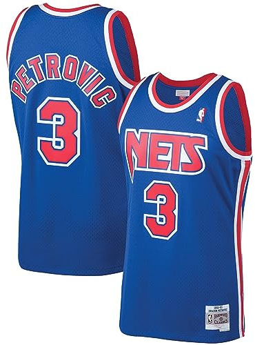 Drazen Petrovic New Jersey Nets Blue Youth 8-20 Hardwood Classic Soul Swingman Player Jersey, Blau, 18-20