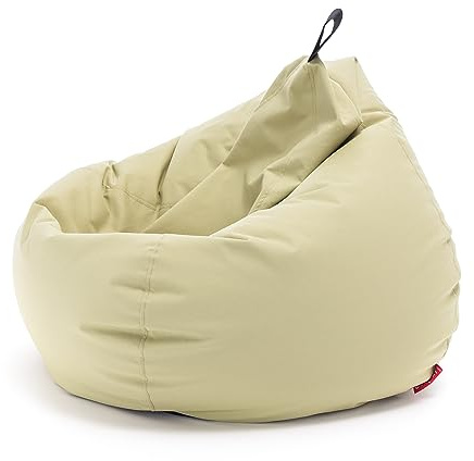 Ecopuf Oscar Outdoor - Pouf Poire, Sako, Fauteuil Coussin Moelleux avec Rembourrage -pour Enfants et Adultes - pour La Maison et à L'Extérieur - Polyester Durable, avec Poignée - 90x110cm - M13
