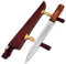 MAQSON Cuchillo vikingo con cuero/latón vaina forjado a mano 1095 acero MAQ1821