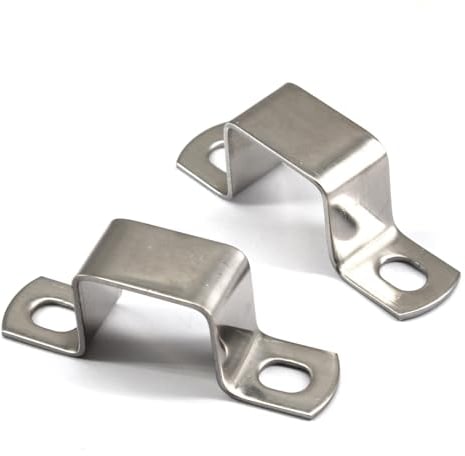 Lot de 15 colliers de serrage carrés de 20 x 20 mm en acier inoxydable 304 en forme de U pour collier de serrage