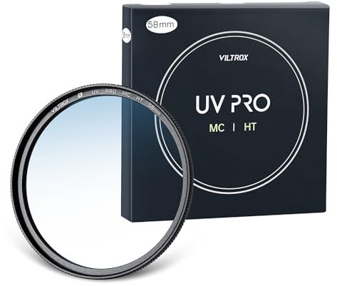 VILTROX Filtro UV MC da 58mm, MC Filtro di protezione UV 18 rivestimenti multistrato UHD, rivestimento nano, filtro UV ultra sottile resistente ai graffi per obiettivo fotocamera da 58mm