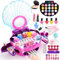 Geschenk Mädchen 4 5 6 7 8 9 Jahre, Schminke Kinder Mädchen Spielzeug ab 3 4 5 6 7 8 9 Jahre Nagelstudio Kinder Mädchen Kinderschminke Set Mädchen Meerjungfrau Geburtstagsgeschenk 4 5 6 7 8 9 Jahre