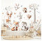 Little Deco Wandtattoo Waldtiere Fuchs Wandsticker Kinderzimmer REH Wandaufkleber Tiere Blumen Babyzimmer Schlafzimmer Wanddeko DL5043-03