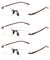 TERAISE Rimless Reading Glasses Comfortable Lightweight Frameless Reader Men Women Blue Light Blocking Computer Eyeglasses(2.5X)