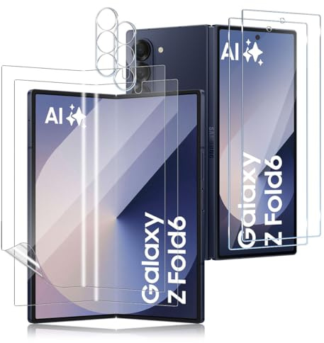 Wonsoso Verre Trempé 9H Dureté + Flexi Intérieur + Caméra Protège pour Samsung Galaxy Z Fold 6