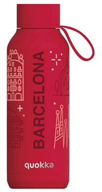 Quokka Solid with Strap - Cherry Red 510 ml Barcelona Love