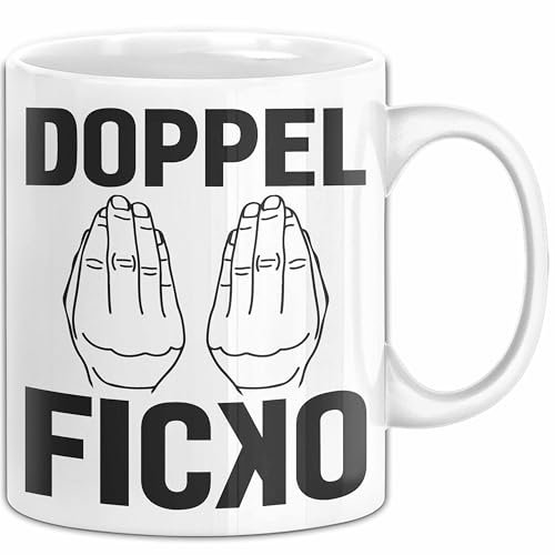 Italiener Doppel Ficko Tasse Geschenk Italien Itelienische Geste Geschenkidee Kaffee-Becher (Weiß)