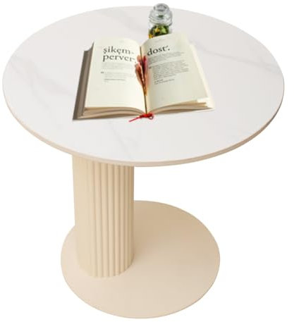 Cre Cra Metall Sofa Tisch, C Form Sofatisch, Marmor Beistelltisch für Wohnzimmer & Bett