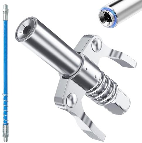 CPYJW Ingrassatore,Testina per Ingrassatore G Coupler con Doppia Impugnatura Ingrassatore Manuale con Tubo da 30cm per M6/M8/M10/M12/M14(Doppia Maniglia)