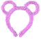 Kodbww Dickes Plüsch-Stirnband für Damen, Winter, rund, Bärenohren, Make-up, Haarband, Bandana, Violett